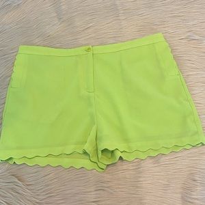 Scallop Lime Green Shorts